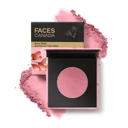 facescanada FACES CANADA Berry Blush - Love Vibes Only 03, 4g | Lightweight Long Lasting Ultra-Matte HD Finish | Silky Smooth Texture | Melts Effortlessly & Buildable | Absorbs Oil | Shea Butter | Vitamin A & C image 1
