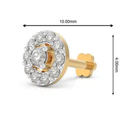 u are 925 Sterling Silver 18K Gold Plated Glimmering Galaxy Nose Pin for Women and Girls | With Certificate of Authenticity and 925 Stamp image 4