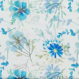 one echelon Fine Chiffon Ombre Scarf for Women Lightweight Fashion Scarves in Print Floral Pattern (Aquamarine Blue) image 5