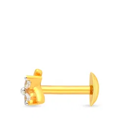 malabar gold & diamonds Yellow Gold Nose Pin for Women 22 k | 22k BIS Hallmark (916) Nose Stud for Women and Girls with Piercing image 3