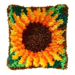 MERISHOPP® Latch Hook Kits DIY Cats Sunflower Crocheting Rug Carpet Making Sunflowers|Crafts | Needlecrafts & Yarn | Rug Making | Latch Hooking image 1