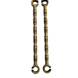 Proniks Stainless Steel saliya 16MM Curtain Hook Hanging Accessories Set in PVD Coating Copper Antique Brass Finishing for Swings and jhula for Home Indoor Outdoor and Gardens (Pack of 4) image 2