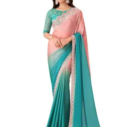 akhilam Women's Pure Chiffon Embellished Saree With Unstitched Blouse (SNDLWOD1301_TFH_Parent) image 1