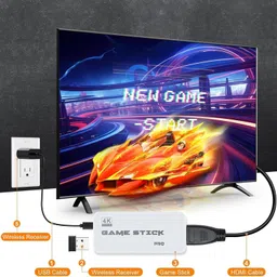 generic 2025 Upgraded Ver. | New Tv Gaming System | Plug & Play Video TV Game 4K Ultra HD with 20,000+ Games Built-in, 9 Emulators & Wireless 2 Controllers for Kids Station (4 Years to 17 Years) image 5