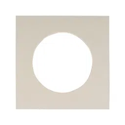 CountryArtHouse Grey Acid Free 18x18 Circle Picture Frame Mat with White Core Bevel Cut for 14x14 Pictures - Fits 18x18 Frame - Pack of 1 Matboard Show Kit with Acid Free Backing & Clear Bag image 1