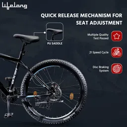 Lifelong MTB 27.5T Gear Cycle for Men and Women - 21 Speed Mountain Bike - Shimano Gear Cycles – Suitable for 14+ Year Boys and Girls - Rider Height Above 5 feet 5 inches (Conqueror, LLBC2792) image 4