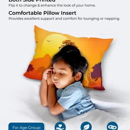 brizberry Brizberry® Kids Pillow Cushion with Super Soft Fabric | Animal & Cartoon Prints | 12x18 inches (Design 3) image 4