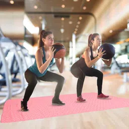 Gym Mat Towel, Yoga Mat Towel Sweat Absorbent for Camping for Shower (Pink) image 2