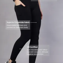 zelena Maternity Legging After Delivery I Postpartum 2 in 1 Legging for Recovery & Shaping I Ultrasoft Polyamide Fabric - Anti-Bacterial, Anti Static I Highly Stretchable Postpartum Recovery Legging image 3