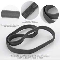 Sibba Elastic Sports Headbands 4 Packs Non-Slip Silicone Grip Thin Hairbands Mini Skinny Sweatband Headwear Athletic Exercise Sport Football Yoga Running Outdoor image 3