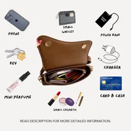 santorini Solid Box Crossbody sling bag for women | Ladies sling bag with Detachbale Shoulder & Crossbody Strap | Stylish sling bags for women image 4