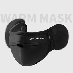 club bollywood BNF®Winter Half Face Mask Nose Warmer Thick Ear Muff for Hiking Skiing Men Women Black|Clothing, Shoes & Accessories | Costumes, Reenactment, Theater | Accessories image 5