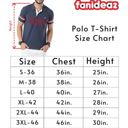 fanideaz faindeaz Men's Lyned Collection Solid Striped Cotton Polo Tshirt Half Sleeve Men Tshirts image 5