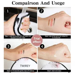 twirey Reusable Makeup Remover Cotton pads Cotton Pads for Face Cleansing Removes Heavy Eyeshadow and Makeup Double Sided Makeup Remover pads- Pack of 2 (MULTICOLOUR) image 3