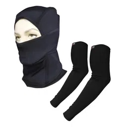 autofy Pro-Fit Arm Sleeves (240 GSM) & Cool-Max Balaclava (240 GSM) Combo – Sweat Absorb Compression Arm Sleeves for Men Women, Balaclava Ideal for Any Outdoor Use (1 x Pair Sleeves; 1 x Balaclava) image 1