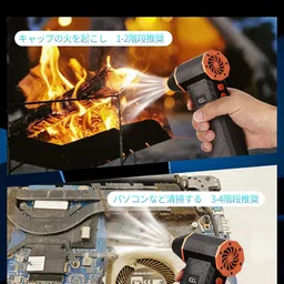 yuyuesmart Electric Air Duster, 200,000 RPM, High Speed Rotation, 4 Levels of Air Flow Adjustment, 10,000 mAh Large Capacity Battery, 2 LED Lights, Cordless, Compact, Powerful, Lightweight image 5