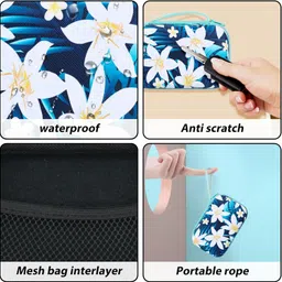 Justec External Hard Drive Portable Carrying Case, Lily Flower image 3