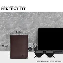 oak leathers Oak LeathersClifton Heritage RFID Leather Trifold Wallets for Men - Handmade Slim Mens Wallet Credit Card Holder with ID Window (Small, Brown Vegetable Tanned) image 4