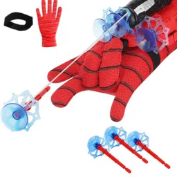 MIP INTERNATIONAL® Spider Web Shooters Toy for Kids – Hero Launcher Wrist Toy Set | Fun & Educational | Sticky Wall Soft Bomb for Cosplay & Interactive Play | Birthday Gift (Pack of 1, Red) image 1
