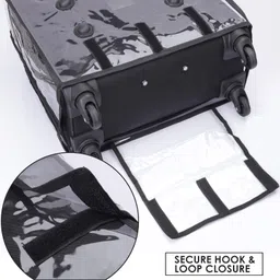 the clownfish Waterproof Dust Proof Transparent Suitcase Luggage Trolley Bag Protective Cover with Zipper Suitable for 17 inch Suitcase Trolley and overnighter image 5