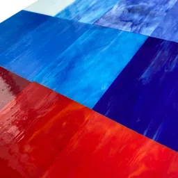 ILLUCKAI 12 Sheets Red+Blue Opaque Stained Glass Sheets, 6 x 4 inch Stained Glass Kits for Stained Glass Beginners and Hobbyists image 5