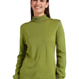 amazon brand - symbol Women's Acrylic Casual High Neck Pullover Sweater image 1