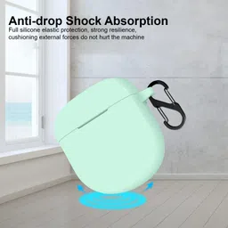 LIRAMARK Silicone Cover Case with Carbiner Compatible with Bose QuietComfort Earbuds 2 / QuietComfort Ultra (Luminous Green) image 4