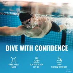 SLOVIC Swimming Shorts for Men | Swimming Costume for Men | Swimming Trunk, Boys Swim Suit for Men Easy Adjustable, Breathable, Quick Drying Shorts for Swimming, Running Sports Shorts image 4