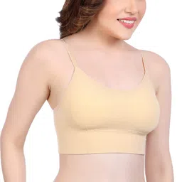 hirrnik Women's Polyester And Cotton Blend Lightly Padded Wire Free Regular Bra image 3