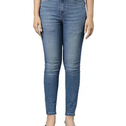 go colors Women Solid Denim Mid Rise Stretchable Skinny Jeans image 1