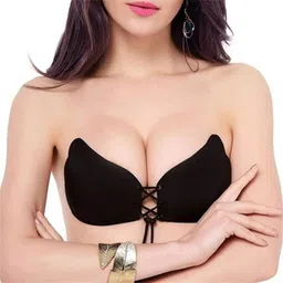 jaerb Invisible Silicone Bra, Easy to Wear Adhesive Bra Backless Strapless Push Up for Women Wedding (A Cup) image 4
