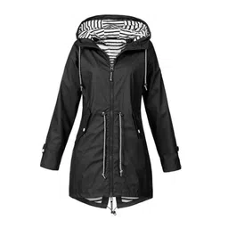 secret desire Hoodie Soft Woman Jacket Waterproof Rain Coat Outdoor Outwear Black S image 1