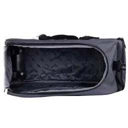 perfect star Polyester Duffle Bag For Travel With 2 Wheels 65 Litre (Width: 25 Cm, Black,Grey) image 3