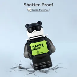 R for Rabbit Tritan Astro Premium Baby Water Sipper for Kids | BPA Free & Non Toxic Leak Proof Drinking Silicone Straw Sippy Cup for 12+ Months Baby Boy and Girl (1000 ml,Black) image 2