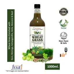 AVG Health Organics Wheat Grass Plus Juice with Ashwagandha, Noni & Moringa Immunity Booster, Detoxifies Blood | Superfood | 1000ml each, Super Saver Pack of 2 image 2