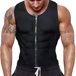 Gowhods Waist Trainer Sweat Vest for Men, Hot Neoprene Sauna Tank Top with Zipper, Compression Workout Corset|Slimming Body, Heat Keep Thermal Underwear, Gym Suit image 1