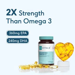 HealthKart HK Vitals Advanced Omega 3 (90 Capsules) | 1000mg Omega 3 with 360mg EPA & 240mg DHA, Double Strength Fish Oil | For Brain, Heart and Joint Health image 4