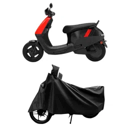 algrowd Bike Body Cover Compatible for Ola S1X Electric Water Resistant Dustproof/Indoor/Outdoor and Parking with All Varients Full Body Protection (Black) image 1