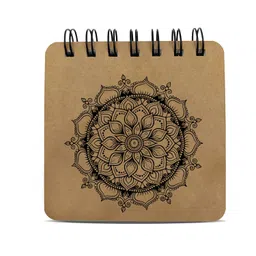 PaperO Pocket Size Sketch Book | 140 GSM | (10.5 x 10.5 cm) | Pack of 3 | 40 Sheets Each | Wiro-Bound | Ideal for Quick Sketches, Doodles, and Travelers | Mandala image 3