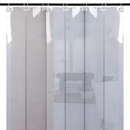 The Furnishing Tree Transparent AC Strip Curtains - Set of 6 (Each Strip: 20.32 cm Width, 7ft Length) 1mm Thickness image 1
