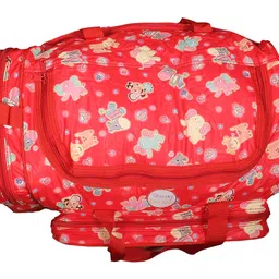trendy dukaan Trendy Dukaan™ Diaper/Mother Bag for New Born Baby - Multipurpose PVC Bag with Multiple Compartments (Red) image 4