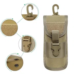 bravecow Portable 1000D Nylon Eyeglasses Case with Buckle Hard Shell Sunglasses Shockproof Protective Box Outdoor Storage Box image 3