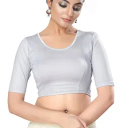vamas Women's Shimmer Non-Padded Stretchable Half Sleeve Saree Blouse (A-24.N) image 1