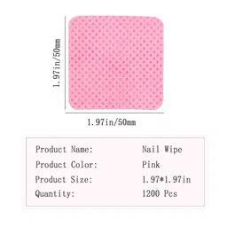 jusbuya Lint Free Nail Wipes, 1200Pcs Pink Eyelash Extension Glue Cleaning Wipes , Absorbent Soft Non-woven Fabric Gel Nail Polish Remover Pads, No Lint Nail Cotton Pads For Eyelash Extensions Nails Lash Glue image 2