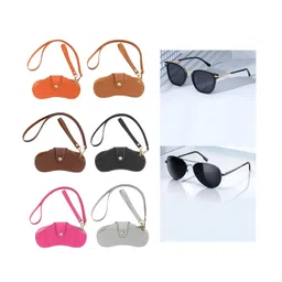 atorse Sunglasses Case Fashion Portable Carrying Organizer for Camping Travel Beach Orange image 4