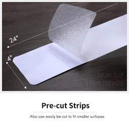 Blikiz Clear Anti Slip Tape Outdoor Waterproof, Non Slip Step Strips for Outdoors with Roller, Safety Non Skid Tape for Outdoor Steps, Anti Slip Traction Tape for Indoor Floor, Stairs (4) image 2