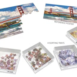 Frank Golden Gate Bridge 500 Piece Jigsaw Puzzle for Adults & Kids Above 10 Years | Realistic Illustrations - Fun and Challenging Puzzle Games for Stress Relief Focus and Memory, Gifts for Teenagers image 3