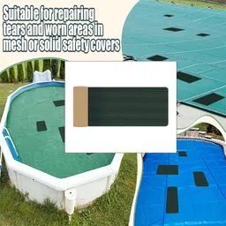 Merishopp Swimming Pool Cover Repair Kit Gifts Green Accessories Pool Patch Repair Kit 200 cm | Yard, Garden & Outdoor Living | Pools & Spas | Pool Equipment & Parts | Pool Covers & Rollers image 3