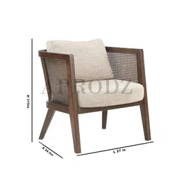 APRODZ Theodore Armchair in Cane Work (Teak Wood, Walnut) image 2