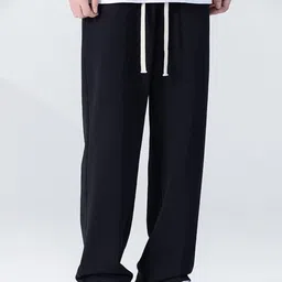 dockstreet relaxxed fit Long Length Trouser Style Drawstring Lounge Trousers for Men/Trending Style, Relaxed Casual Pants for Men image 4